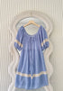 Women Puff Sleeves Mini Dress With Lace Trim